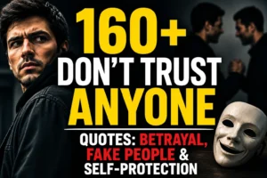 160+ Don't Trust Anyone Quotes About Betrayal, Fake People & Self-Protection