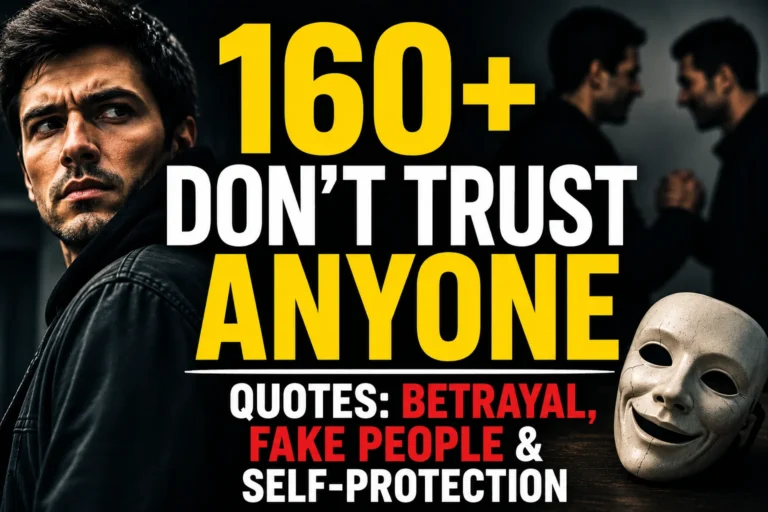 160+ Don't Trust Anyone Quotes About Betrayal, Fake People & Self-Protection