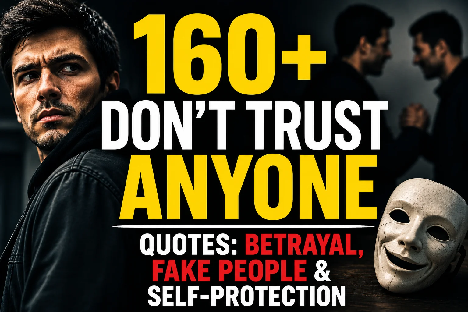 160+ Don't Trust Anyone Quotes About Betrayal, Fake People & Self-Protection