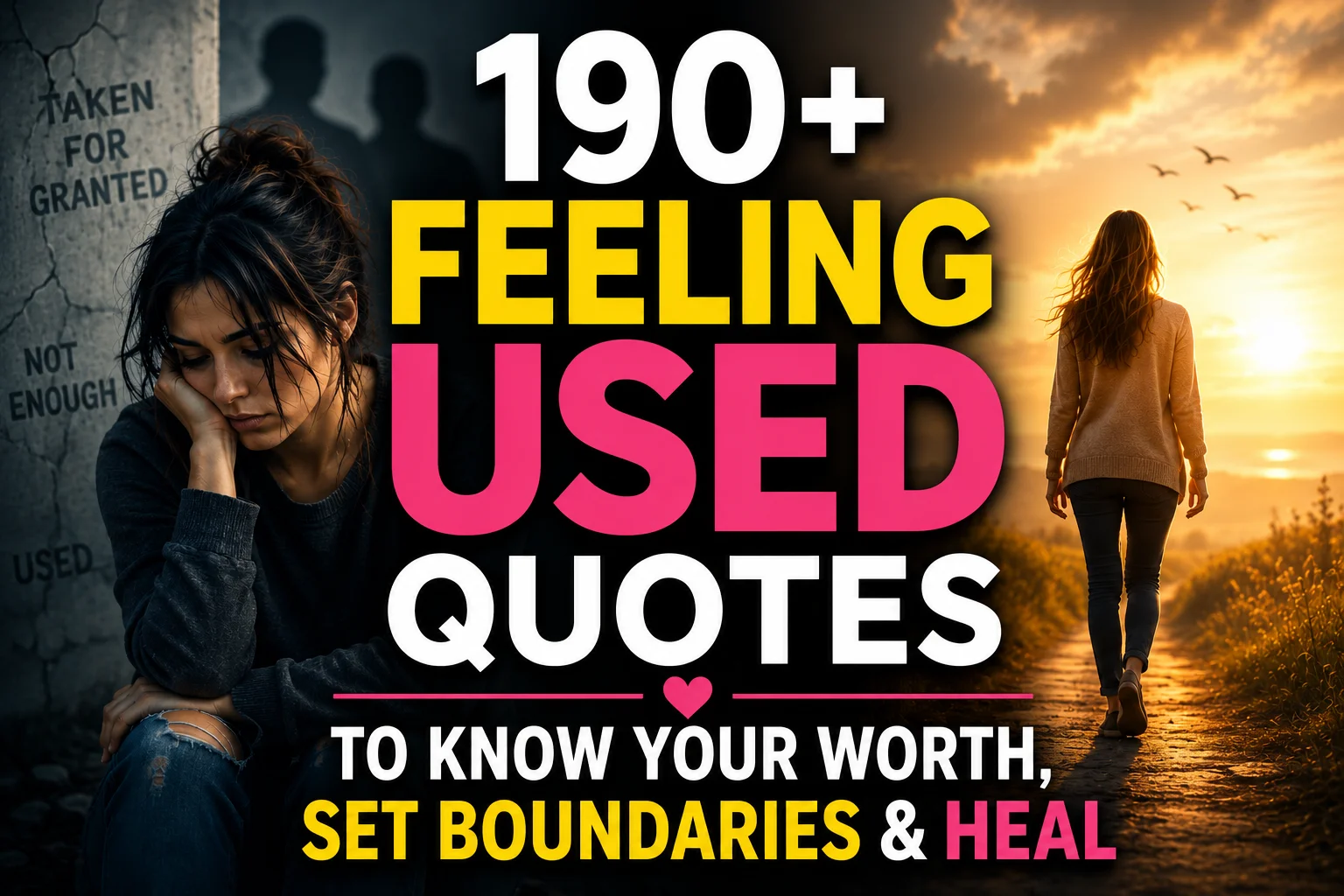 190+ Feeling Used Quotes to Know Your Worth, Set Boundaries & Heal