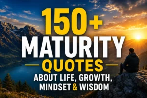150+ Maturity Quotes About Life, Growth, Mindset & Wisdom