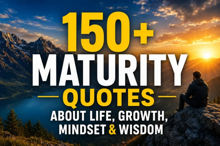 150+ Maturity Quotes About Life, Growth, Mindset & Wisdom