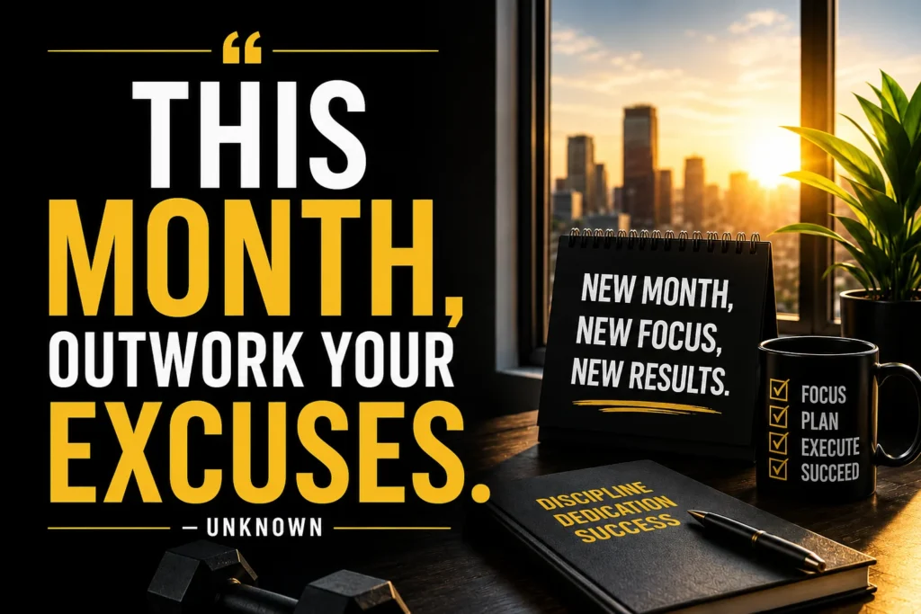 New Month Motivational Quotes for Work & Success