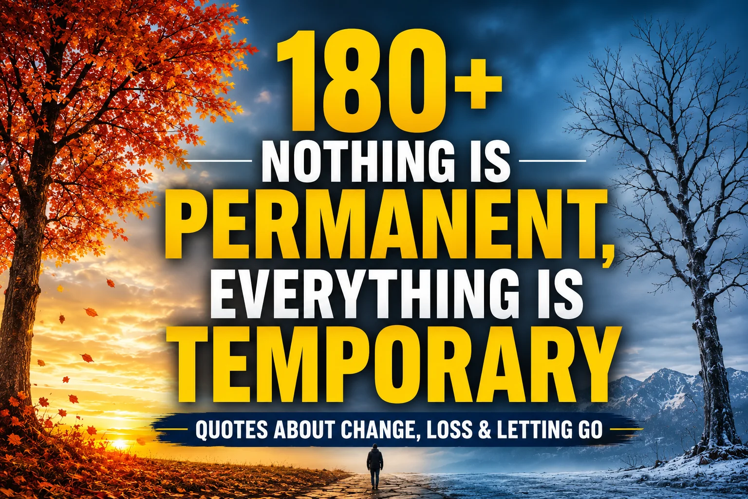 180+ Nothing Is Permanent, Everything Is Temporary Quotes About Change, Loss & Letting Go