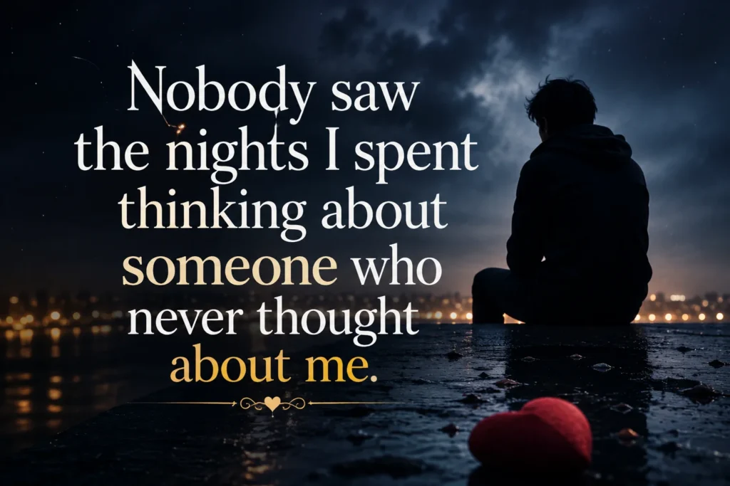 Painful One-Sided Love Quotes About Silent Suffering