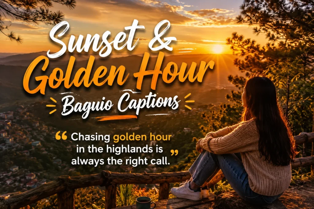 Sunset & Golden Hour Baguio Captions