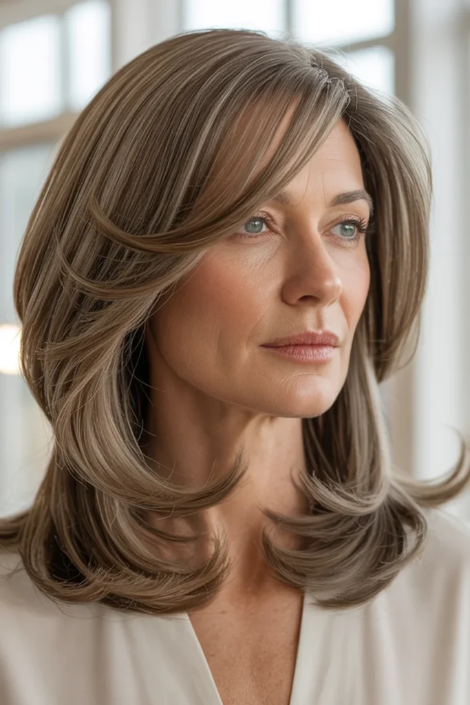 Medium-Length Hair With Side Bangs