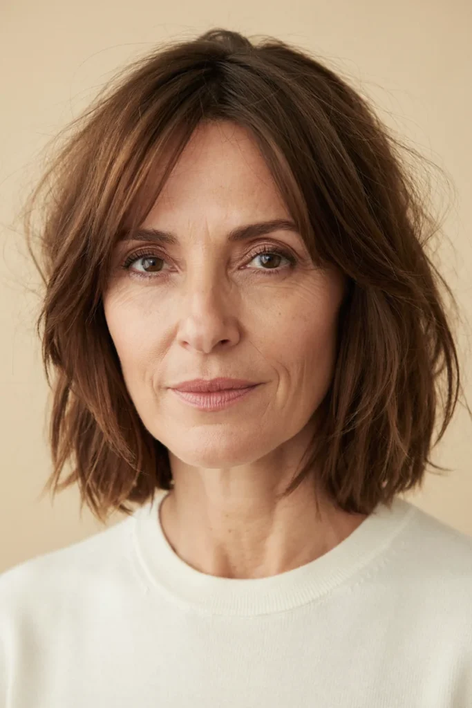 Shaggy Chin-Length Bob