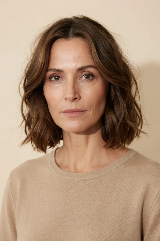 Wavy Chin-Length Bob