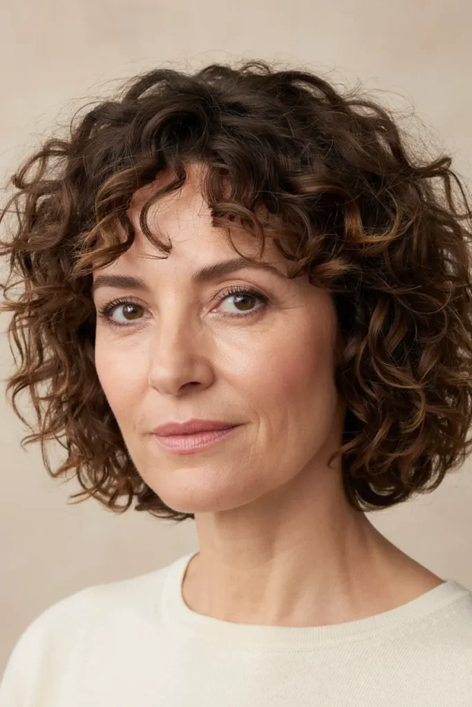 Curly Layered Bob