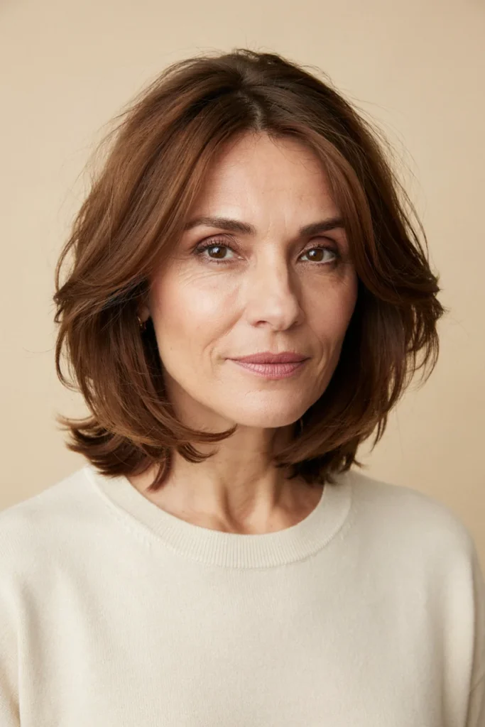 Layered Chin-Length Bob