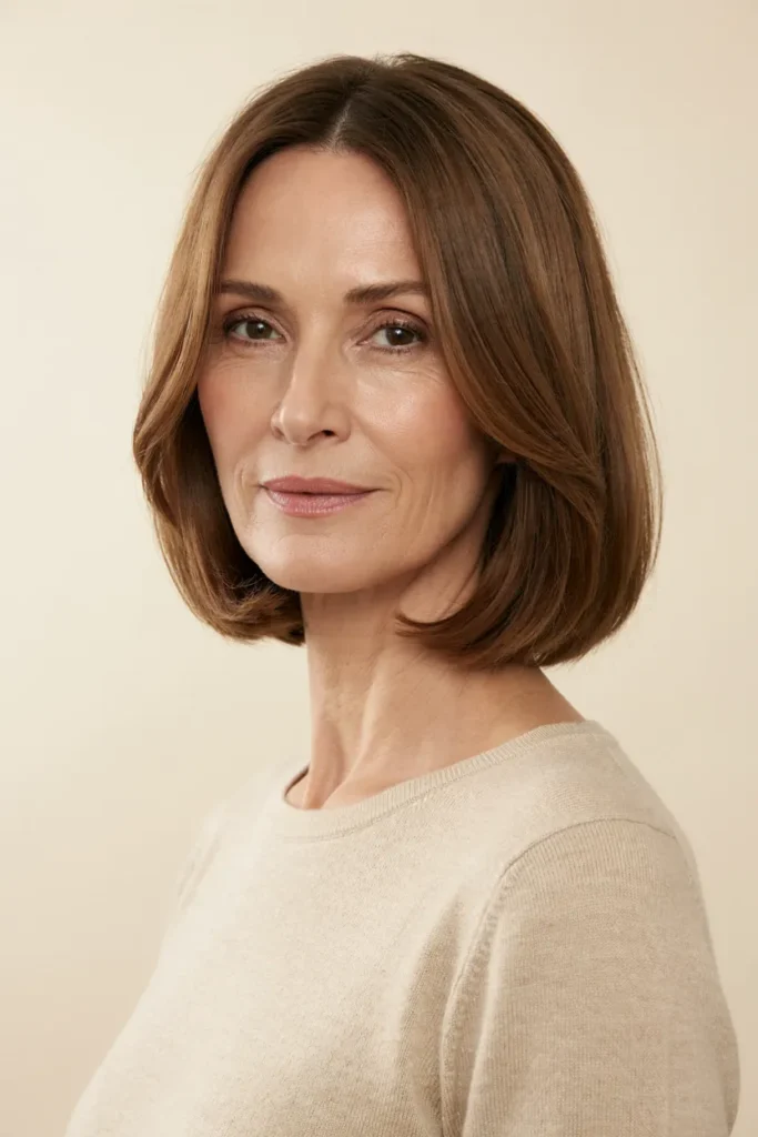 Side-Parted Layered Bob