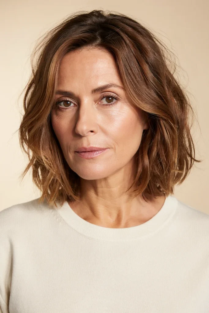 Textured Chin-Length Bob