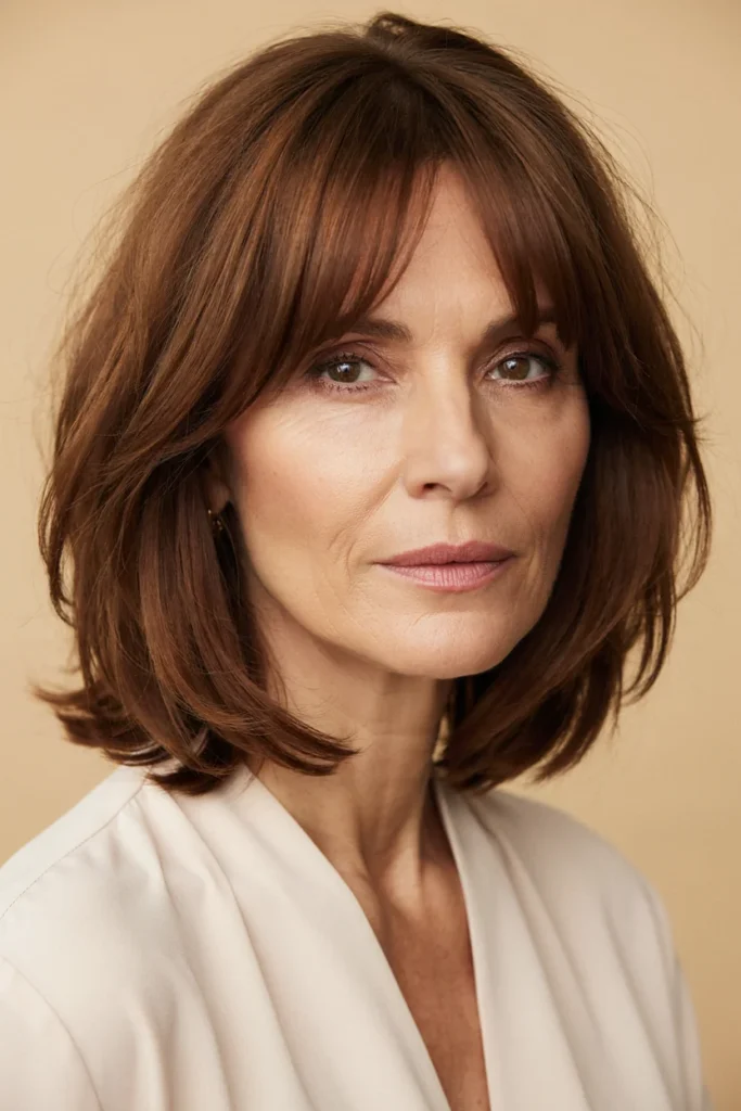 Collarbone Bob with Face-Framing Bangs