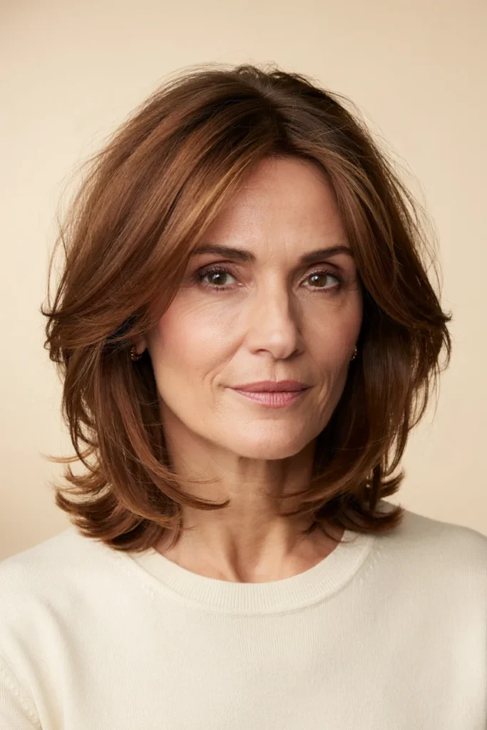 Collarbone Cut with Feathered Layers