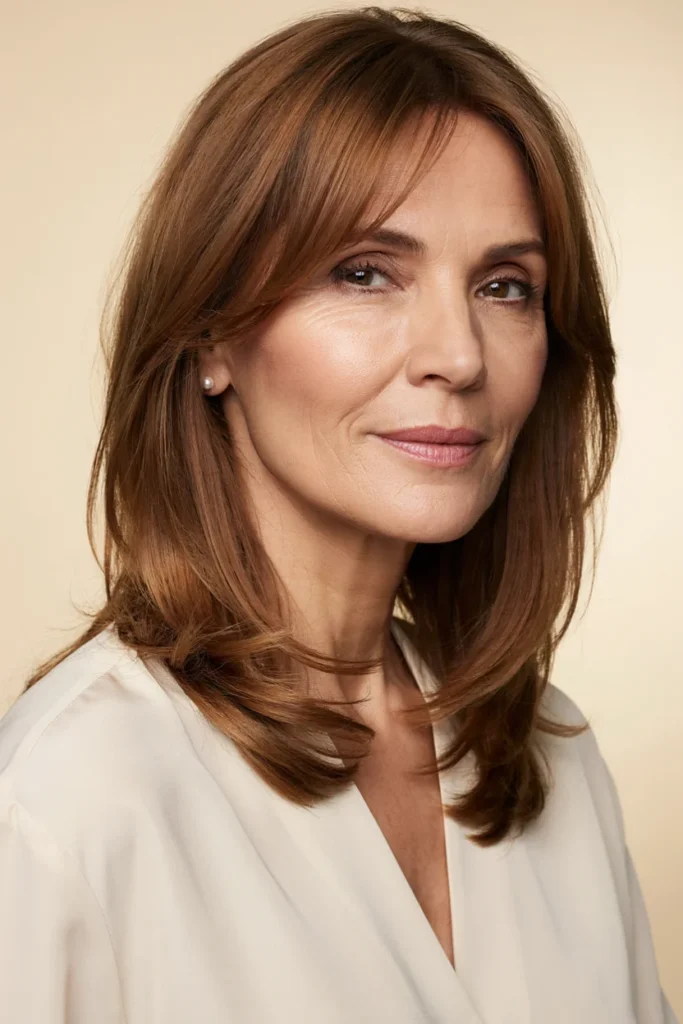 Collarbone Cut with Side Bangs