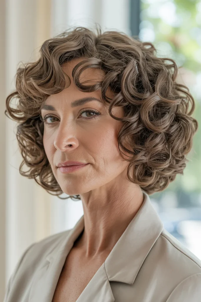 Curly French Bob