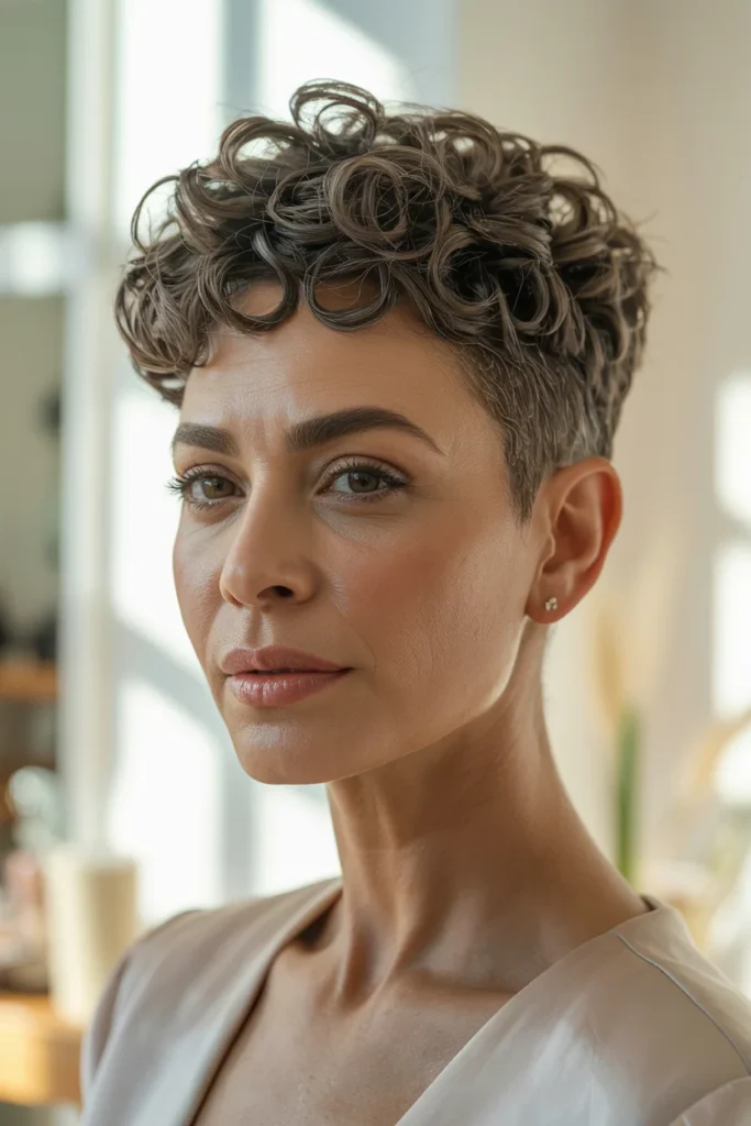 Curly Pixie Cut