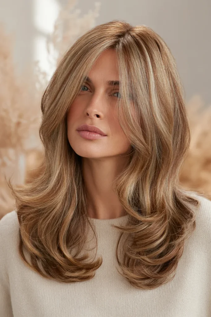 Curtain Bangs With Long Layers