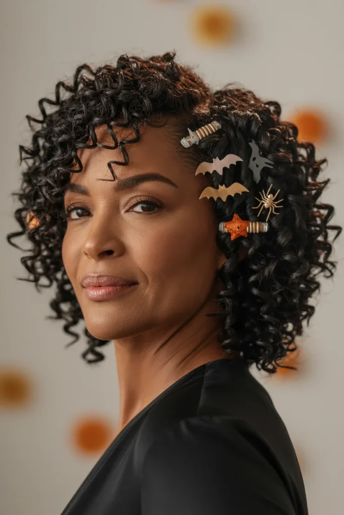 Defined Twist-Out With Halloween Clips