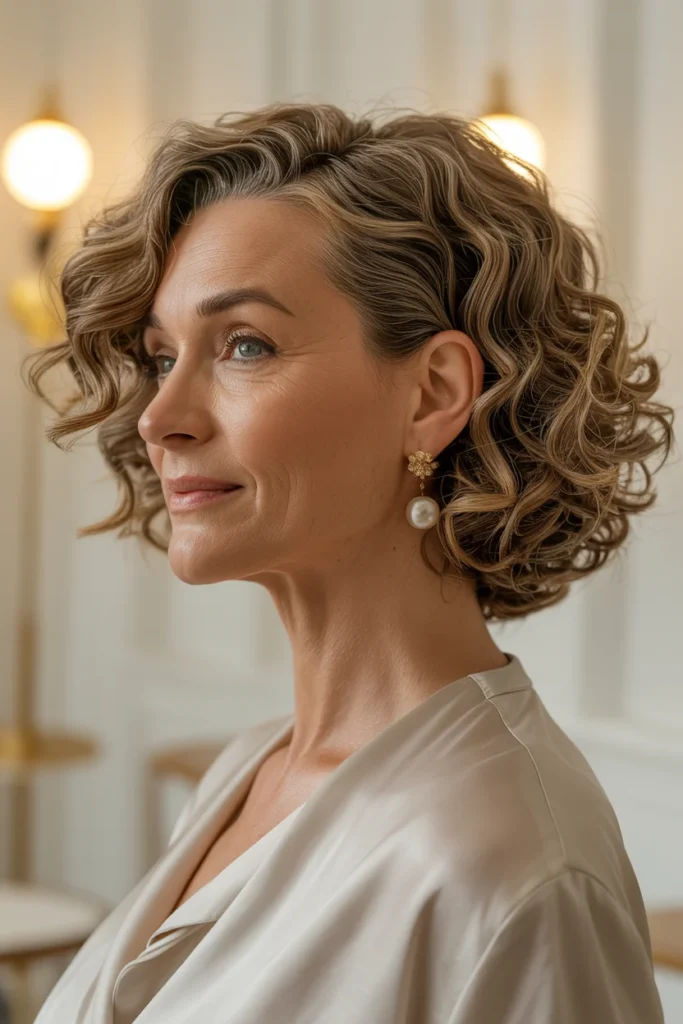 Elegant Curly Bob for Special Occasions