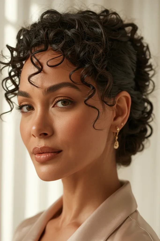 Elegant Curly Hairstyle for Special Occasions