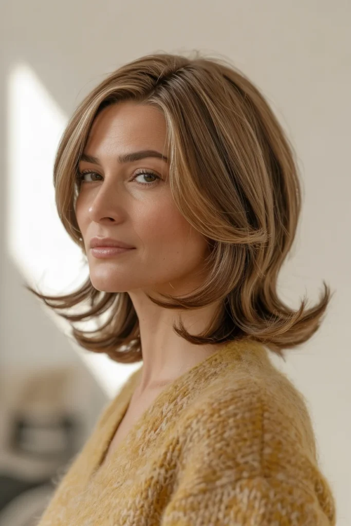 Feathered Medium-Length Haircut