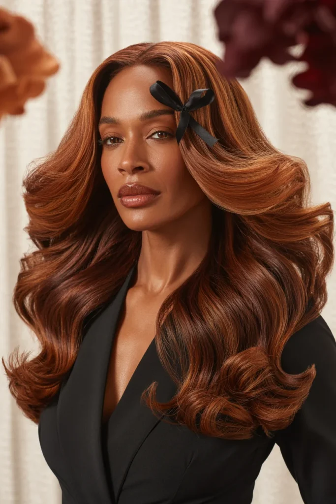 Fiery Red Waves for a Dramatic Halloween Style