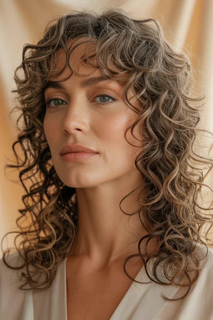 Curtain Bangs With Curls