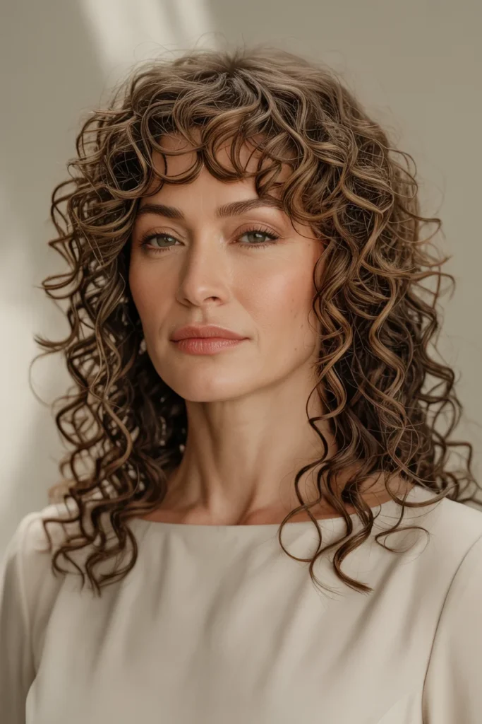 Wispy Bangs With Curls