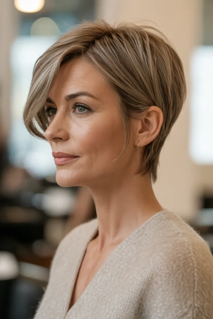 Long Pixie With Side-Swept Bangs