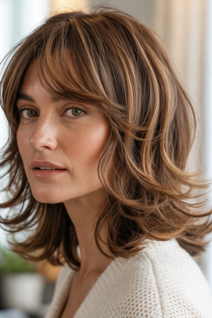 Medium Shag With Wispy Bangs