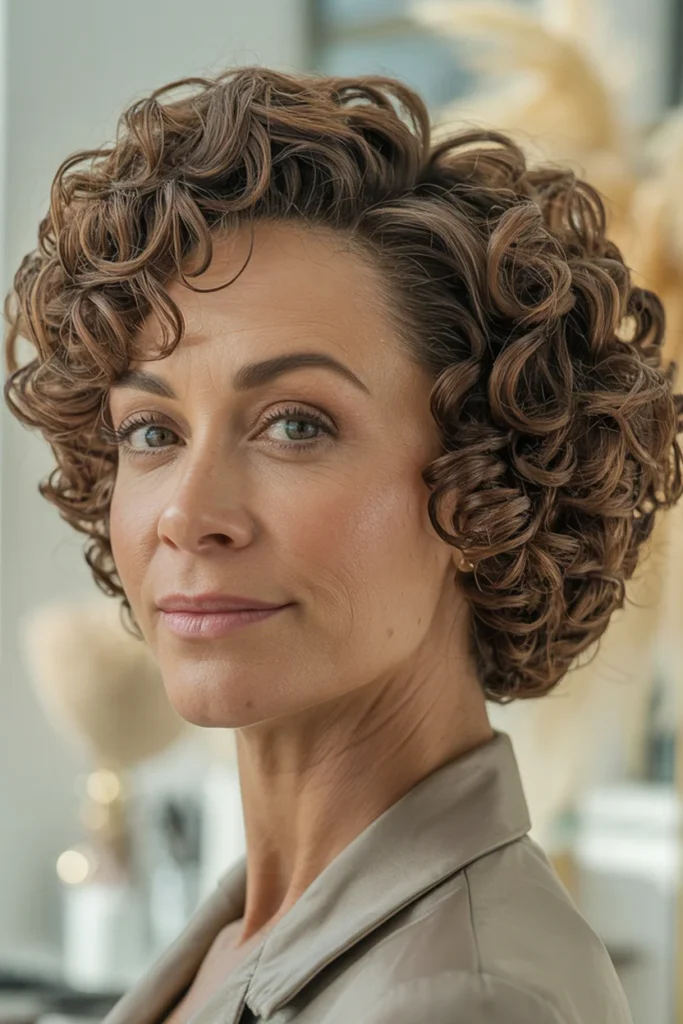 Rounded Short Curly Cut