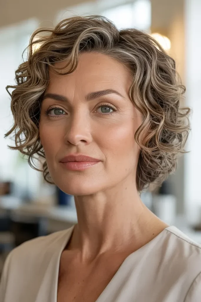Face-Framing Curly Bob