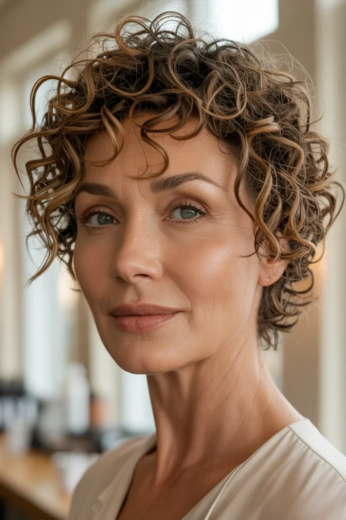 Side-Swept Curly Bangs