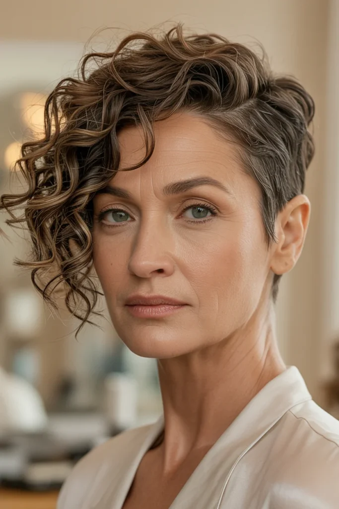Deep Side-Part Curly Style