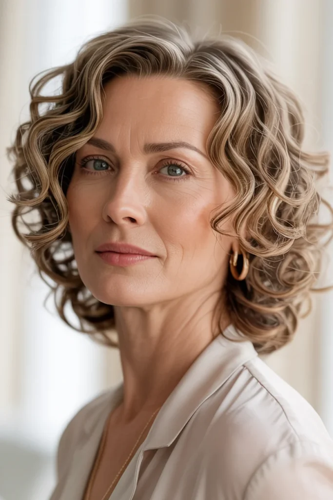 Soft Curls With a Middle Part