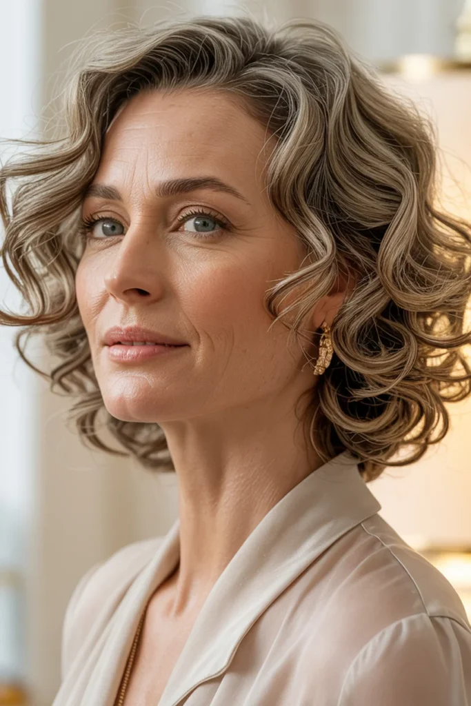 Soft Romantic Curly Hairstyle