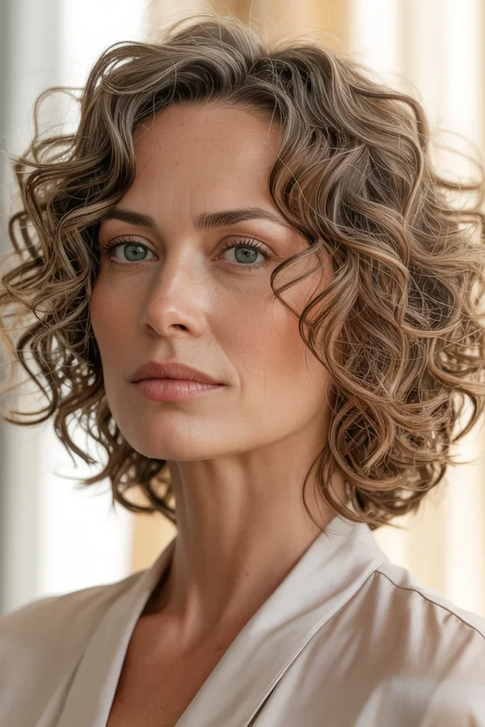 Tousled Curly Lob