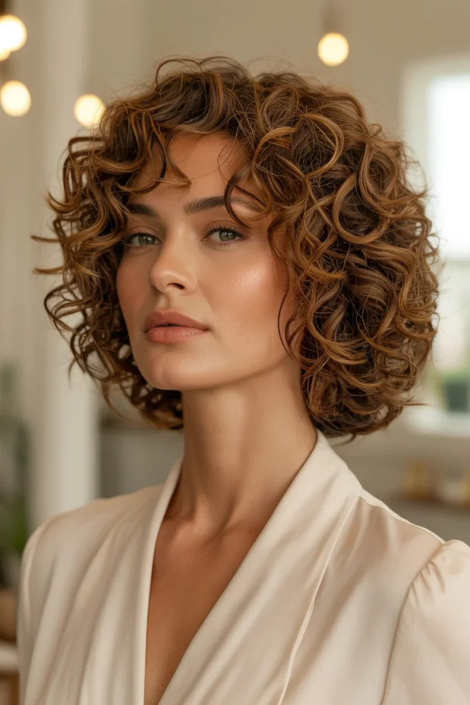 Voluminous Curly Bob