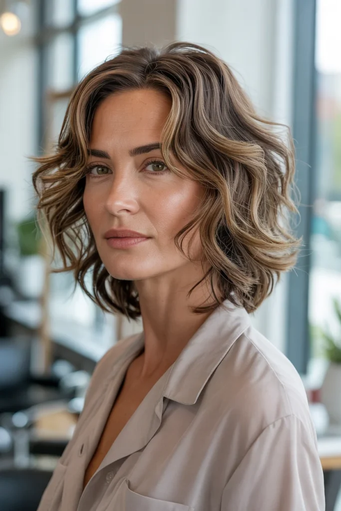 Wavy Wolf Cut With Tousled Texture