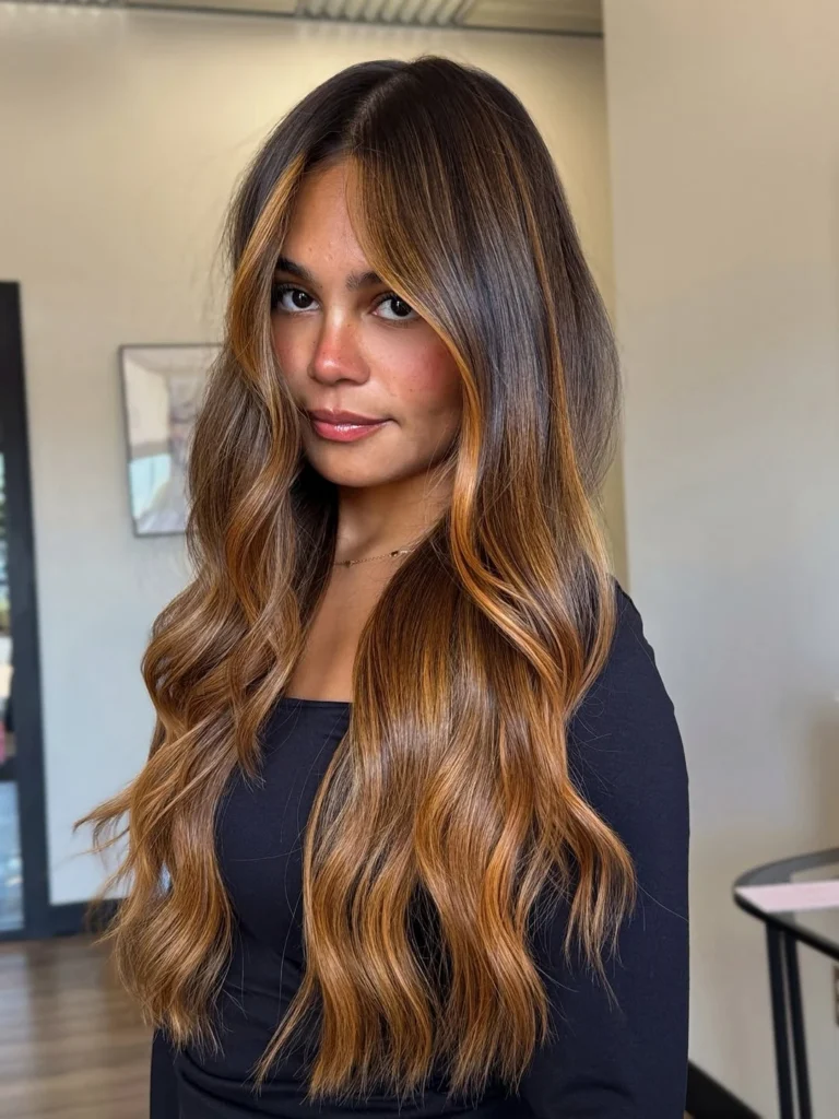 Golden blonde hair with face-framing highlights