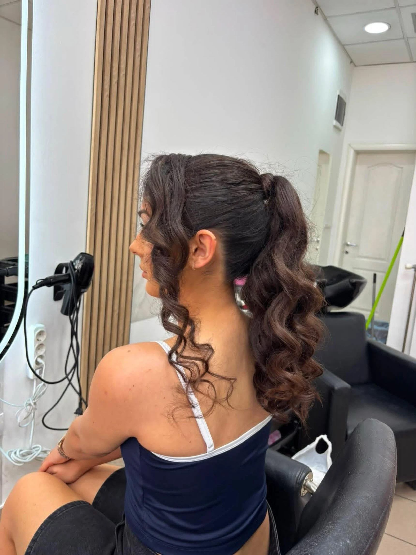 Teased Crown Ponytail