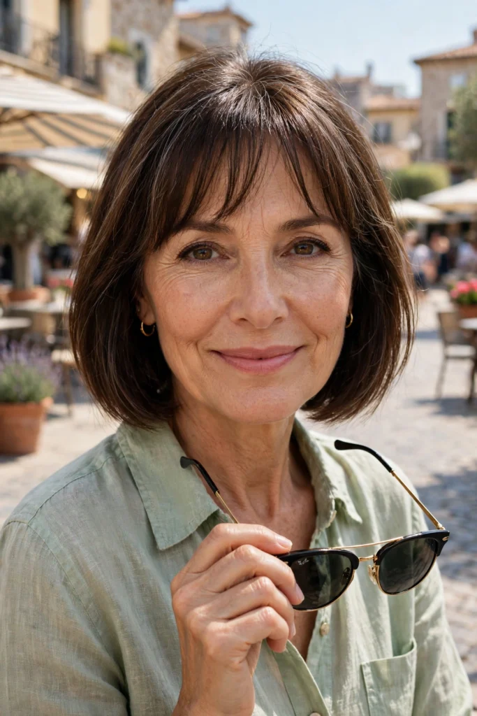 Bob With Soft Bangs hairstyle for women over 40