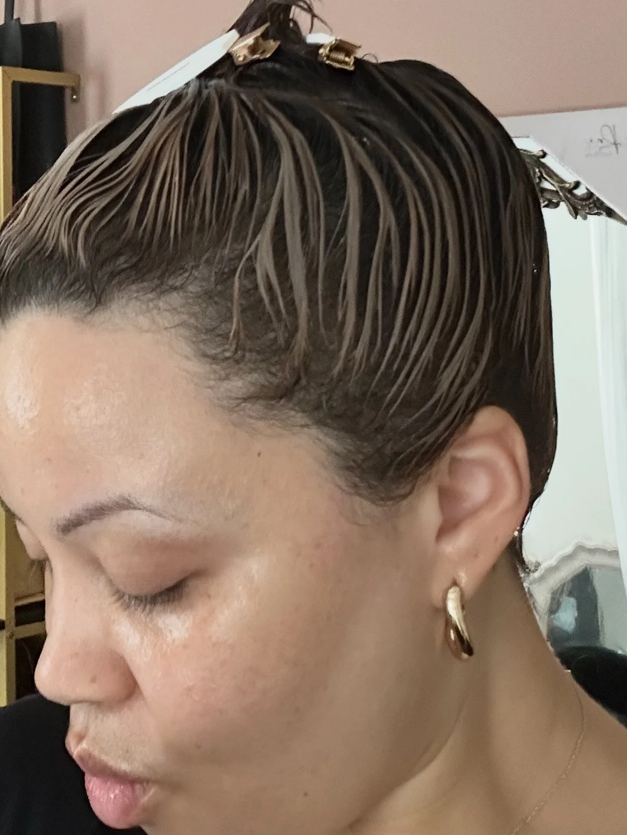 Sleek Wet Look Ponytail