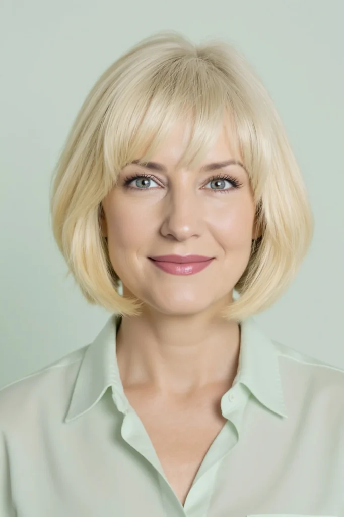 Blonde Bob with Wispy Bangs