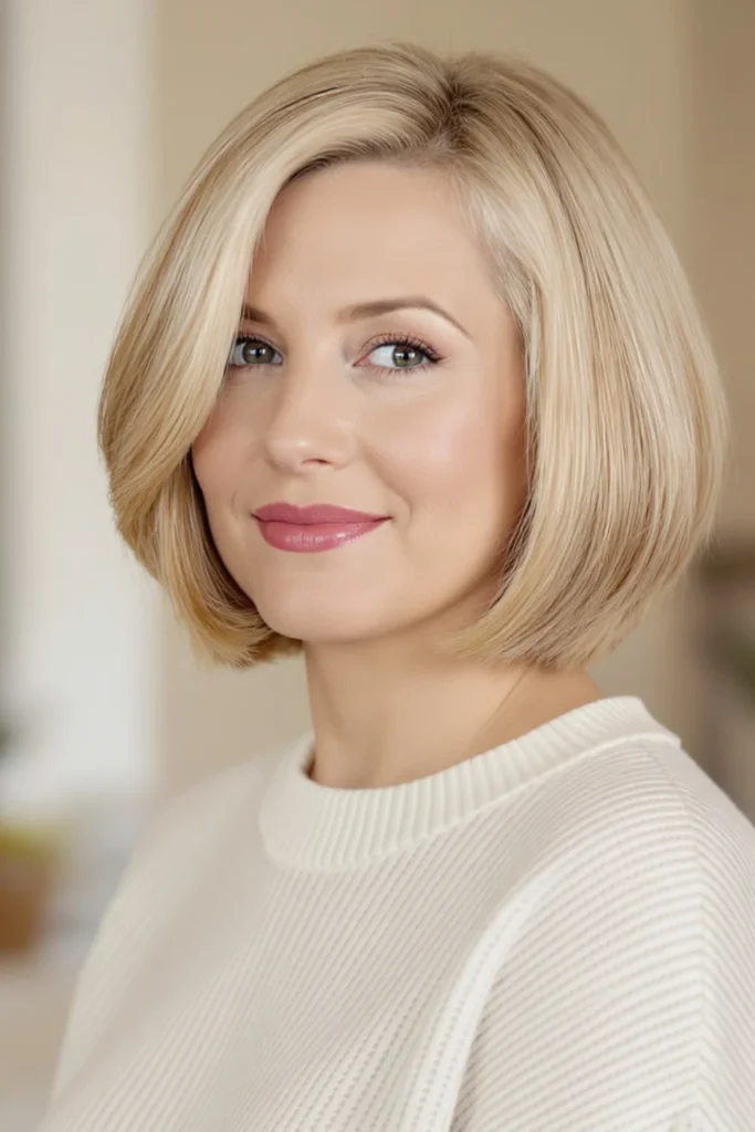 Shoulder-Length Blonde Bob