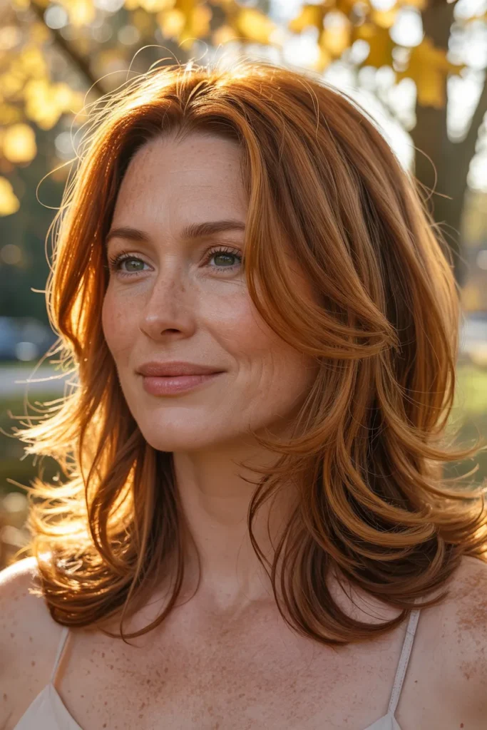 Auburn With Golden Highlights