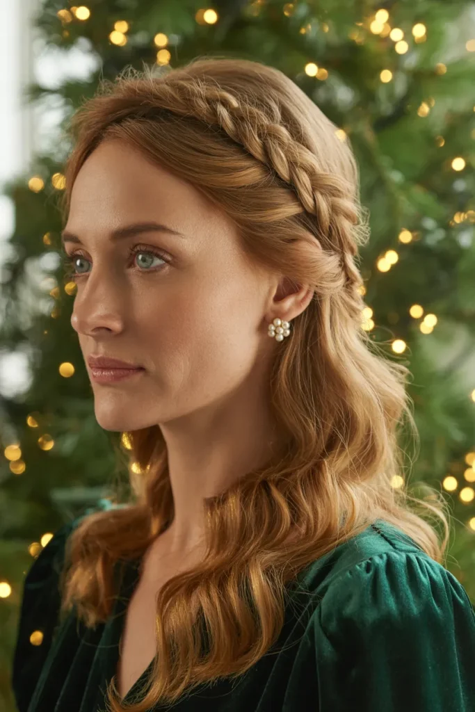 Braided Crown With Loose Waves