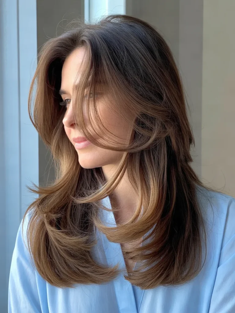 Caramel Highlights With Feathered Layers